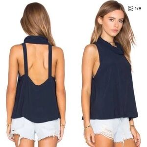 Free People Navy Blue Tank Top